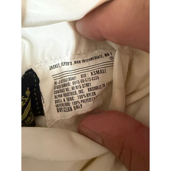 Rare Alpha Industries x Playboy Vandy 1 MA-1 Flight Jacket Patch White Mens XS - Picture 7 of 9
